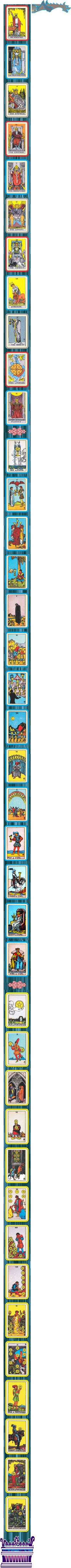 graphic-left gargoyle and column of tarot cards