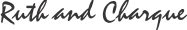 Graphic signature of Ruth and Charque