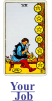 tarot card- eight of pentacles-text your job